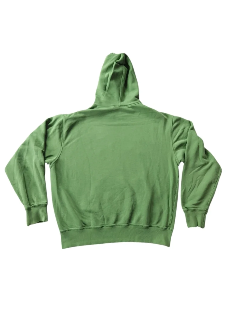 Vintage Y2k Nike Hoodie Mens L Green Pullover Silver Tag Spellout Center